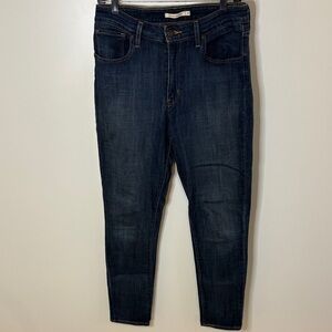 Levi's High Rise Skinny Jeans - Dark Blue